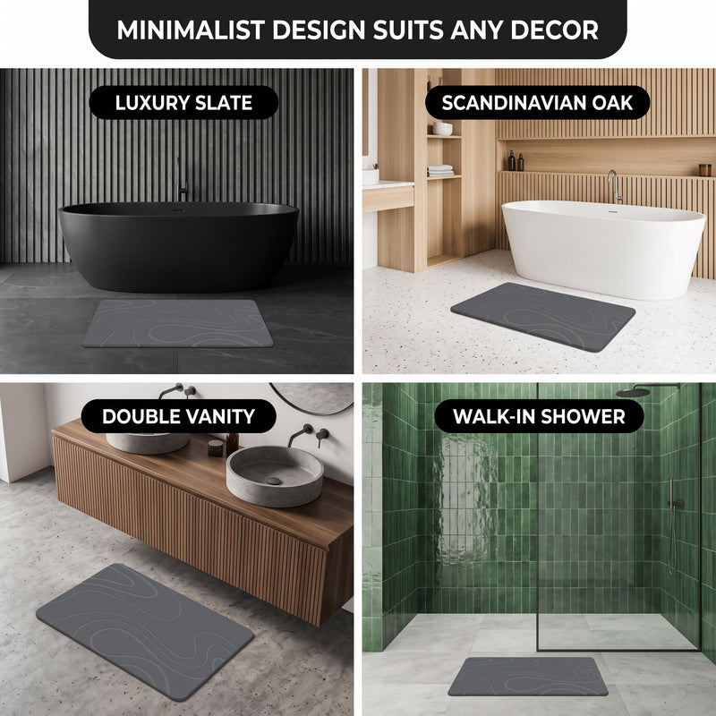 STONE BATH MAT – QUICK-DRY DIATOMACEOUS EARTH SHOWER MAT - 7