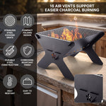 Portable Folding Charcoal Grill & Campfire Fire Pit - 7