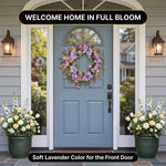 HYDRANGEA WREATH FOR FRONT DOOR – ARTIFICIAL FLORAL PORCH DÉCOR - 7