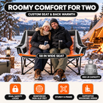 Heated Camping Chair – Single Chair & Double Loveseat Options - 7