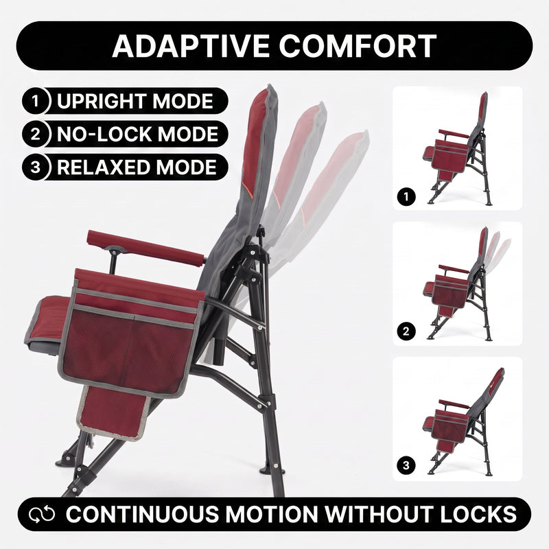Heated Camping Chair for Adult Outdoor Activities - Portable Folding Heated Chair with 3 Adjustable Heat Levels, Heating Backrest Cushion Support 264LBS for Patio Camping (Battery Not Included) - 7