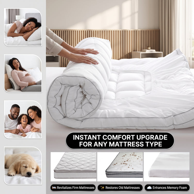 Waterproof Mattress & Pillow Protector – Breathable Quilted Deep Pocket Cover - 7