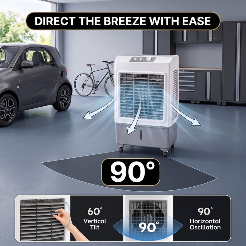 3-in-1 Evaporative Air Cooler Tower Fan with Remote Control - 7