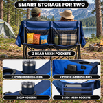 Double Heated Camping Chair with 3 Heat Levels & USB Power Pocket - 7