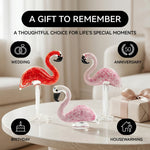 Glass Flamingo Figurine – Hand-Blown Art Glass Decor - 7