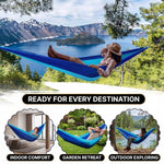Portable Camping Hammock with Tree Straps – Lightweight Nylon Travel Hammock - 7