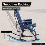 High Back Folding Rocking Camping Chair – Oversized Portable Outdoor Rocker with Cup Holder, Carry Bag & Heavy-Duty Steel Frame - 7