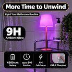 CORDLESS TABLE LAMP – RECHARGEABLE & WATERPROOF FOR SHOWER, BATHROOM AND OUTDOOR USE - 7