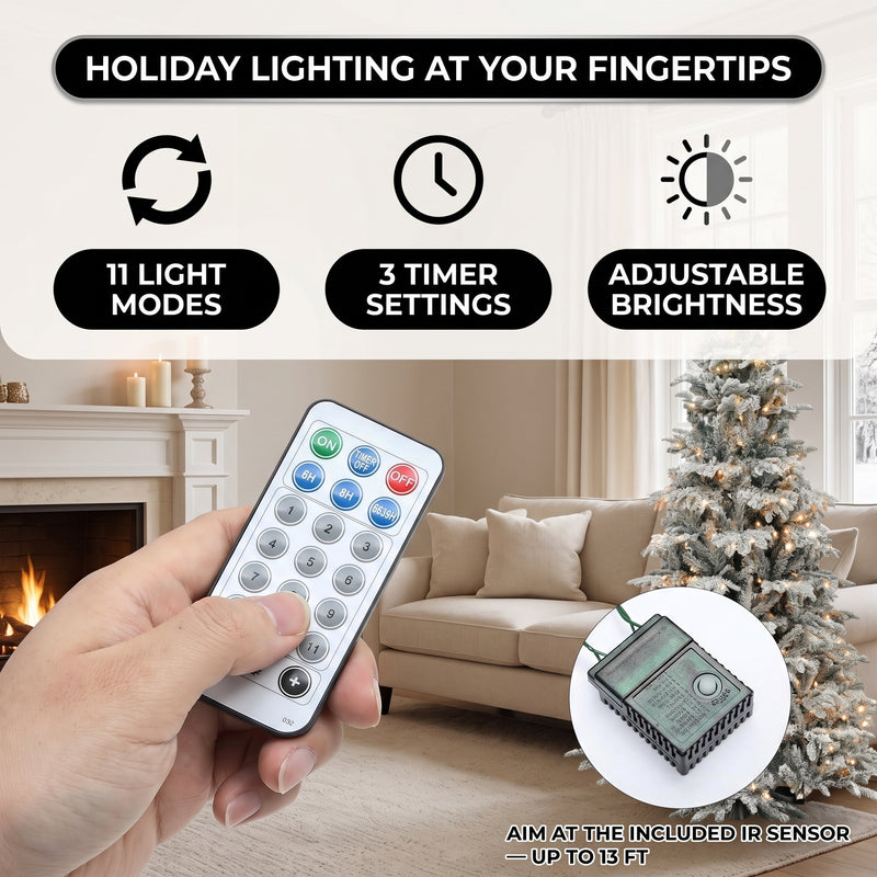 PRE LIT CHRISTMAS TREE – COLOR CHANGING LED LIGHTS WITH REMOTE CONTROL - 7