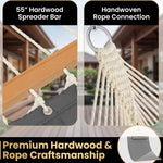 2-Person Quilted Outdoor Hammock 12FT – Double Layer with Pillow & Storage - 7