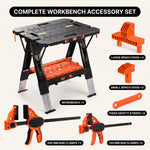 Portable Workbench & Folding Sawhorse – 2-in-1 Work Table - 7