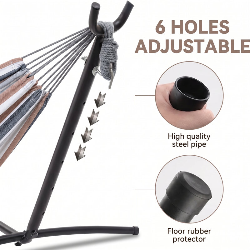 Double Hammock with Steel Stand – Indoor & Outdoor Comfort - 7