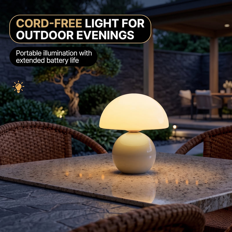 MUSHROOM LAMP – CORDLESS, RECHARGEABLE & TOUCH-DIMMABLE - 7
