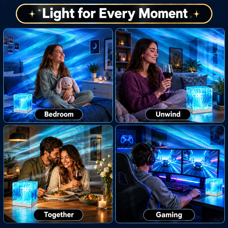SUNSET LAMP & NORTHERN LIGHTS PROJECTORS WITH REMOTE - 7