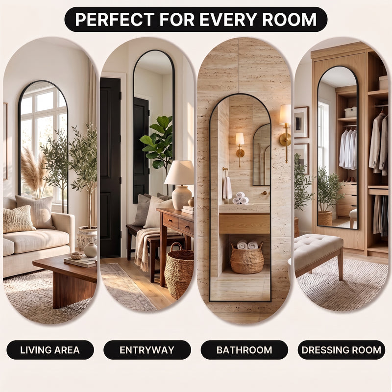 FULL LENGTH MIRROR – ARCHED STANDING & WALL-MOUNT DESIGN - 7