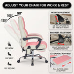Executive Massage Office Chair with Heated Lumbar, Reclining Backrest & Extendable Footrest - 7