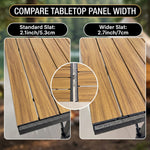 Lightweight Aluminum Folding Camping Table – Portable Roll-Up Outdoor Picnic Table with Carry Bag - 7