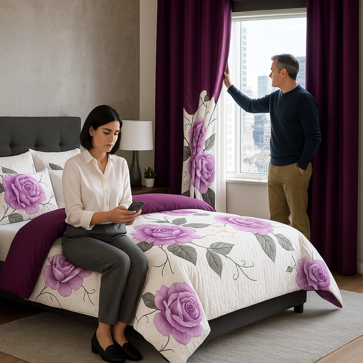 Dream Weave 9-Piece All-Season Microfiber Bedding & Curtain Ensemble