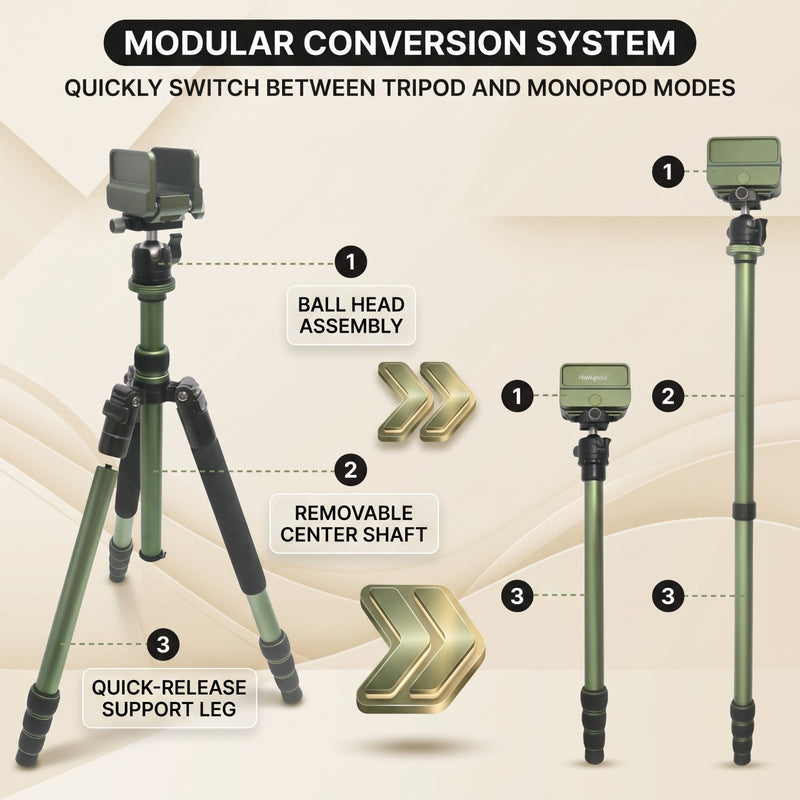 360° Swivel Hunting Chair with Adjustable Legs & Rifle Rest – Portable Tripod Seat - 7