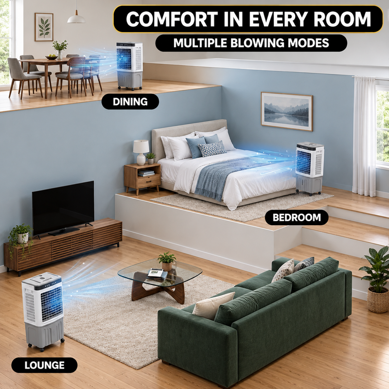 3-in-1 Evaporative Air Cooler Tower Fan with Remote Control - 7