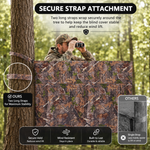 Hunting Tree Stand Blinds Cover 142" x 35" Extra Large Camouflage Universal Tree Stand Blinds Realistic Forest Camo Treestand Cover with Zipper for Deer Elk Hunting, Frames Not Included - 7