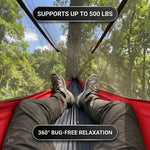 Over 600lbs Hammock, 1-2 person, Nylon with Mosquito Net - 7