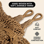 Handwoven Mayan Rope Double Hammock with Tree Straps, Carabiners & Carry Bag - 7