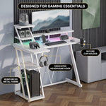 L-SHAPED GAMING DESK – LED LIGHTS & POWER OUTLETS - 7
