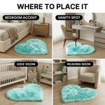 Heart Shaped Rug – Fluffy Faux Fur Plush Decor - 7