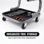 Rolling Mechanic Stool with Tool Tray - Creeper Seat with Wheels for Garage & Shop, Rolling Work Stool with Wheels for Mechanics, Auto Repair Workshop - 7