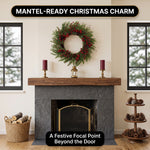 CHRISTMAS BERRY WREATH FOR FRONT DOOR – WINTER PINE HOLIDAY DÉCOR - 7
