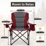 Heavy Duty Camping Chair with Cooler Storage – Single or Twin Pack - 7