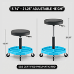 360° Swivel Pneumatic Mechanic Stool — 300–330 lbs Capacity, Padded Seat | Trufairs - 7