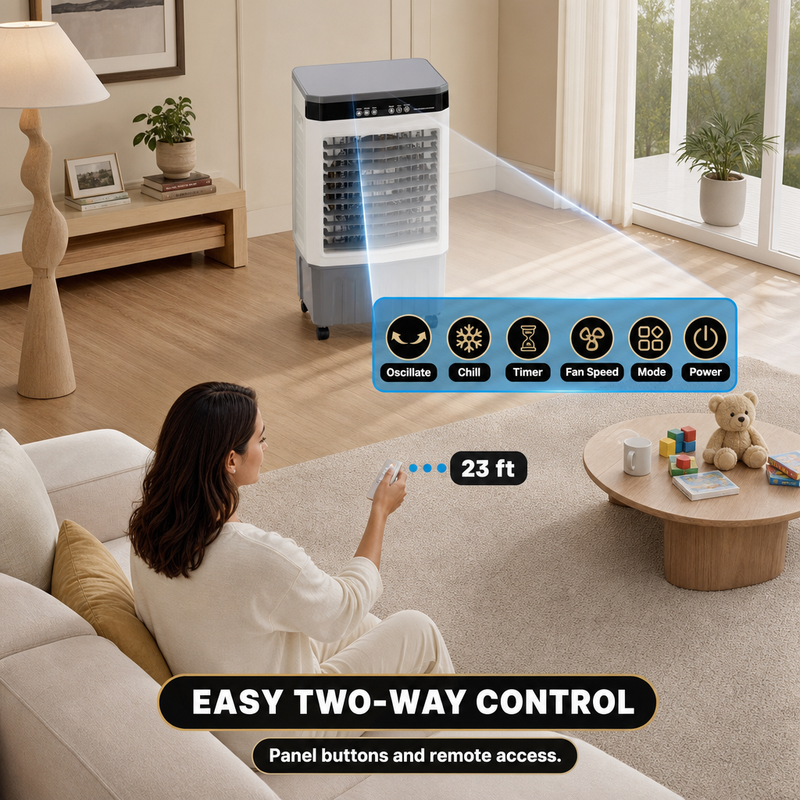 3-in-1 Evaporative Air Cooler Tower Fan with Remote Control - 7