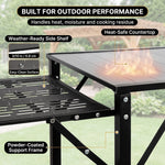 Camping Portable Cook Station/Kitchen Table, Folding Outdoor Cooking Table with Storage - 7
