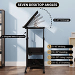 C-SHAPED END TABLE WITH CHARGING STATION – ADJUSTABLE HEIGHT - 7
