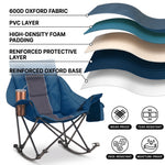 Oversized Folding Rocking Camping Chair with Padded Headrest - 7