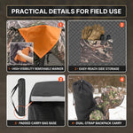 Silent Pop Up Hunting Blind with 270° See Through View – Waterproof Camo Ground Blind Tent for Turkey and Deer Hunting, 1-7 Person Capacity - 7