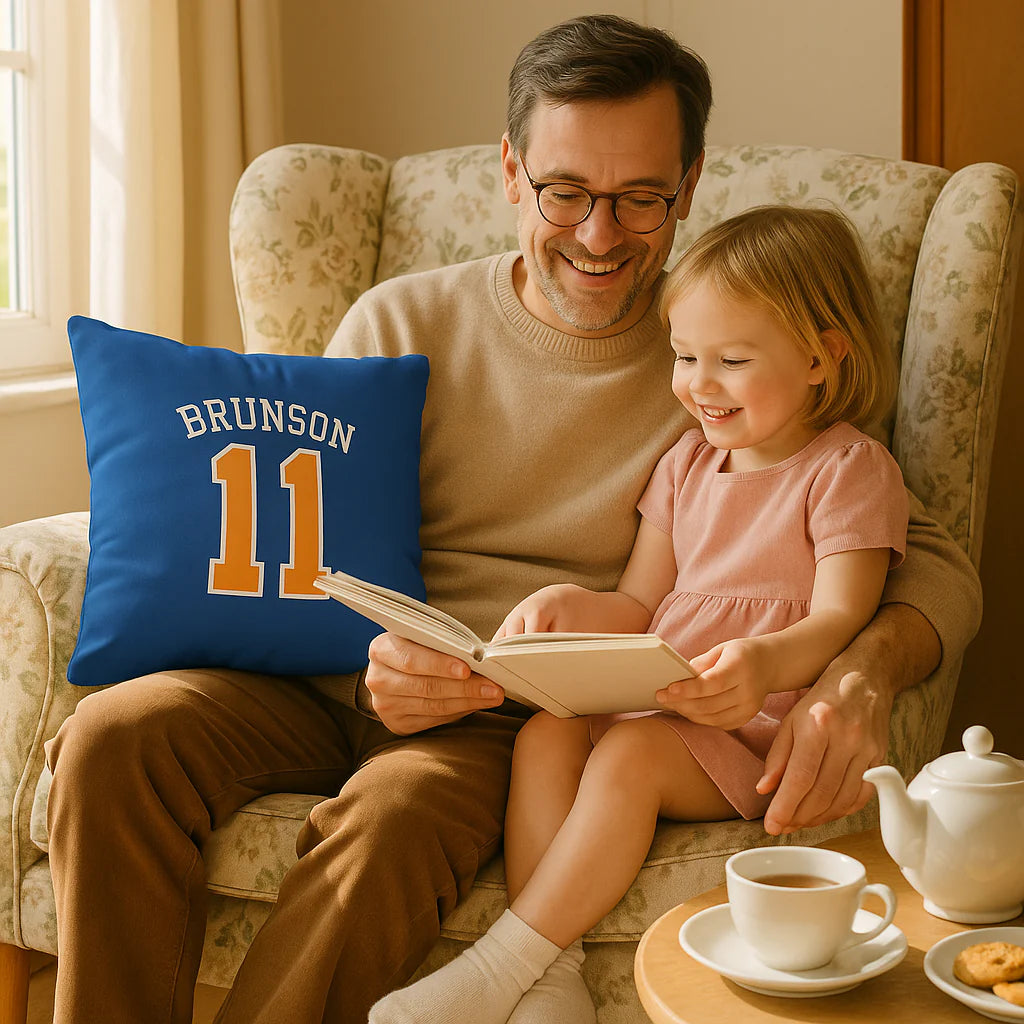 Premium and stylish 18" x 18" New York Knicks NBA Jalen Brunson Throw Pillow