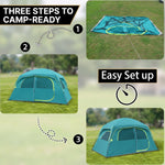 5–8 PERSON FAMILY DOME CAMPING TENT – WATERPROOF OUTDOOR TENT WITH RAINFLY & CARRY BAG - 7