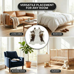Faux Cowhide Rug – Animal Print Area Rug for Living Room, Bedroom & Office - 7
