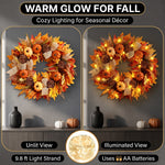 PUMPKIN WREATH FOR FRONT DOOR – FALL FARMHOUSE DÉCOR - 7