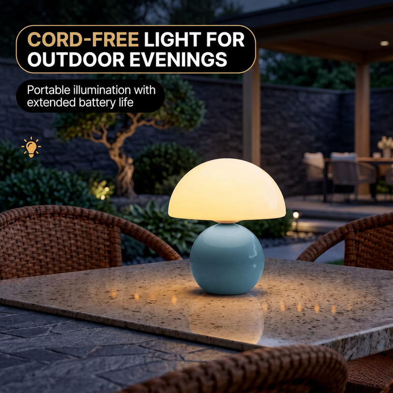 MUSHROOM LAMP – CORDLESS, RECHARGEABLE & TOUCH-DIMMABLE - 7