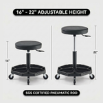360° Swivel Pneumatic Mechanic Stool — 300–330 lbs Capacity, Padded Seat | Trufairs - 7