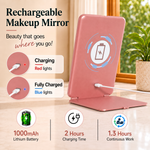 Portable LED Makeup Mirror – Rechargeable, Adjustable Brightness, Compact & Travel-Friendly - 7