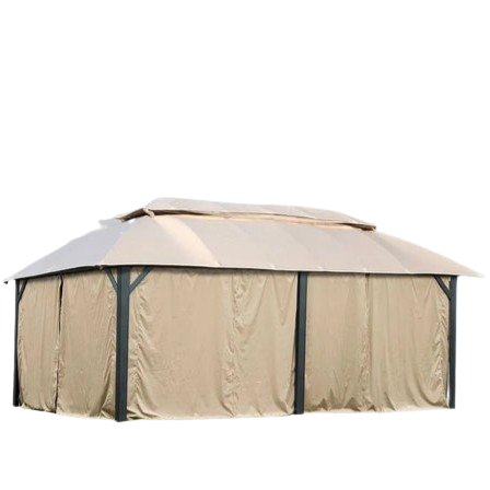 Exclusive Gazebo 10' x 20' - Premium Outdoor Double Roof Party Tent with Heavy Duty Metal Frame