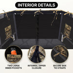 Hunting Tree Stand Blinds Cover 142" x 35" Extra Large Camouflage Universal Tree Stand Blinds Realistic Forest Camo Treestand Cover with Zipper for Deer Elk Hunting, Frames Not Included - 7