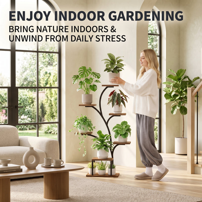 PLANT STAND WITH GROW LIGHTS – MULTI-TIER INDOOR SHELF - 7