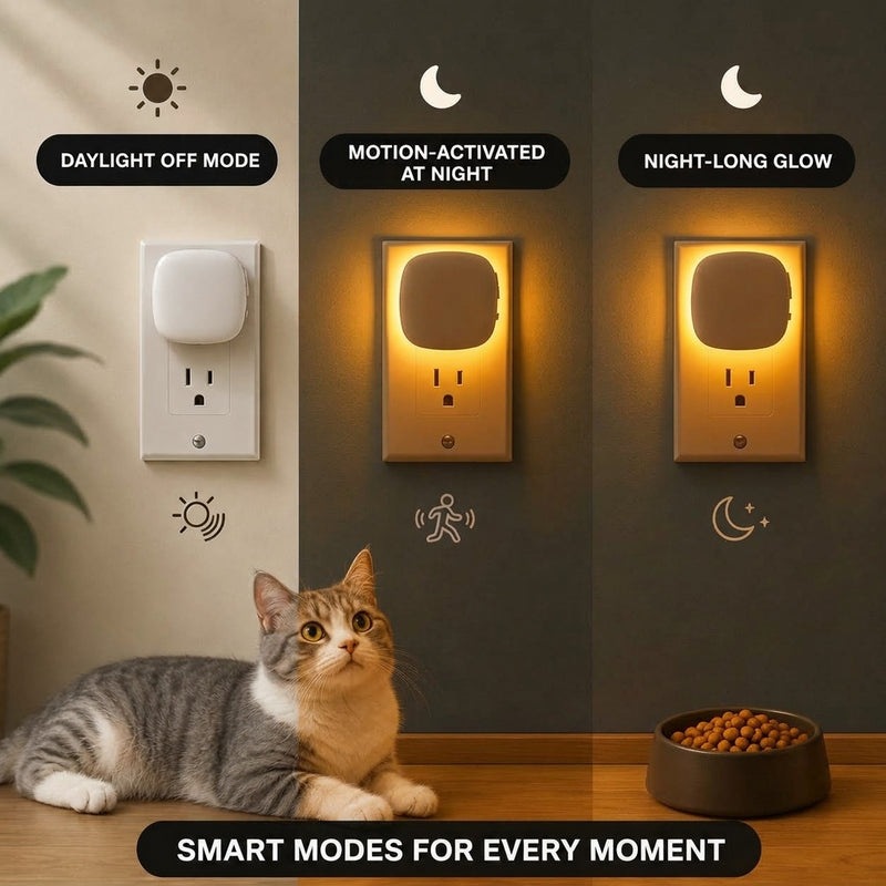 PLUG-IN NIGHT LIGHT – MOTION SENSOR, DUSK-TO-DAWN & DIMMING - 7