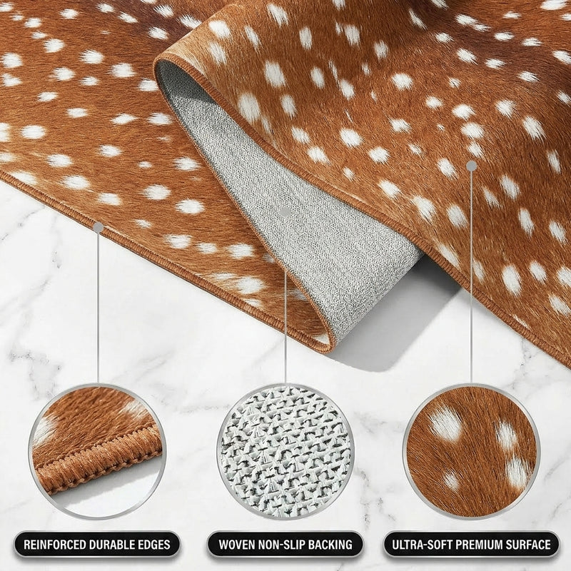 Animal Hide Faux Rug for Living Room, Bedroom & Office - 7